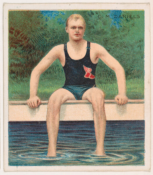C.M. Daniels, Swimmer, from Mecca & Hassan Champion Athlete and Prize Fighter collection, 1910, Mecca Cigarettes (American), Commercial color lithograph 