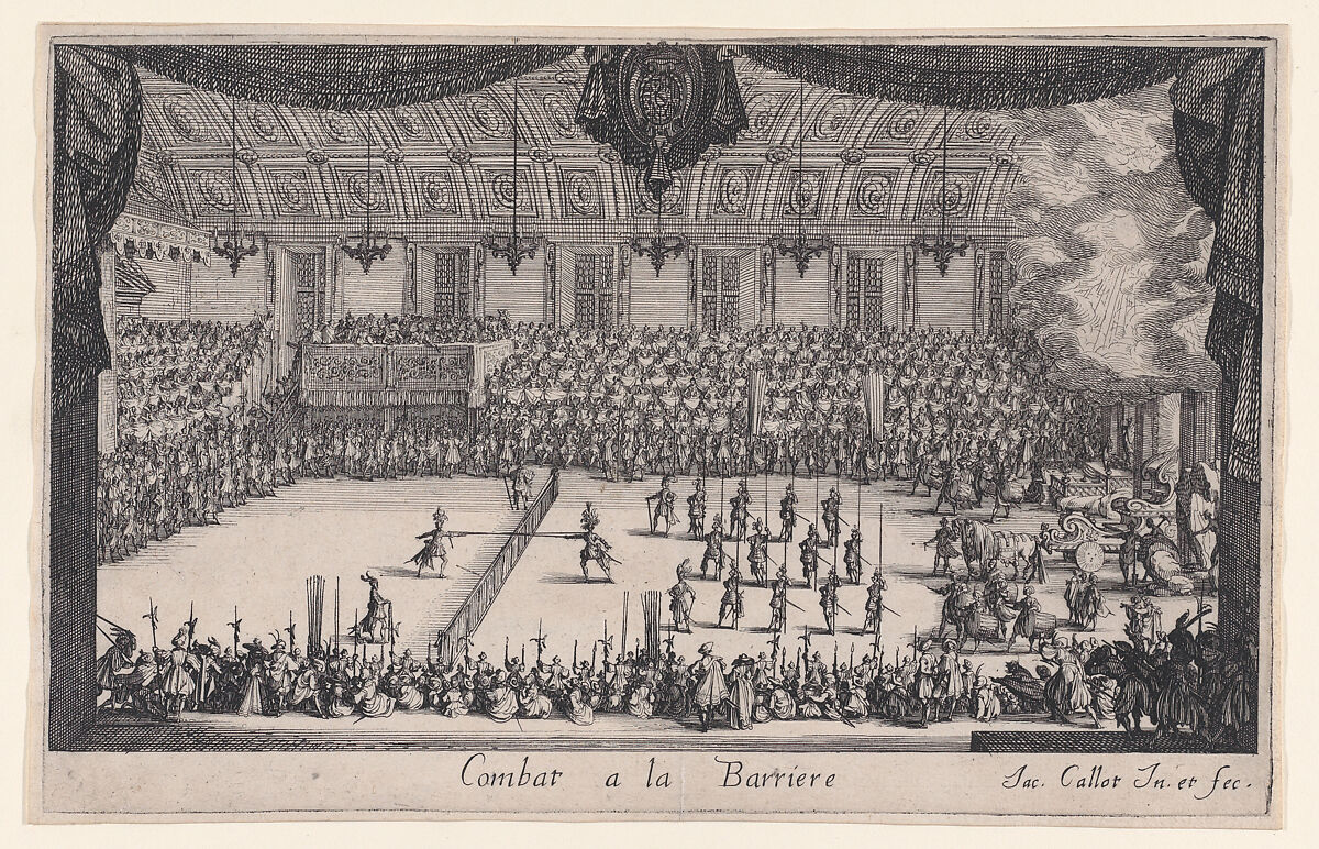 Le Combat (The Combat), from "Le Combat a la Barrière in the Palace at Nancy", Jacques Callot (French, Nancy 1592–1635 Nancy), Etching 