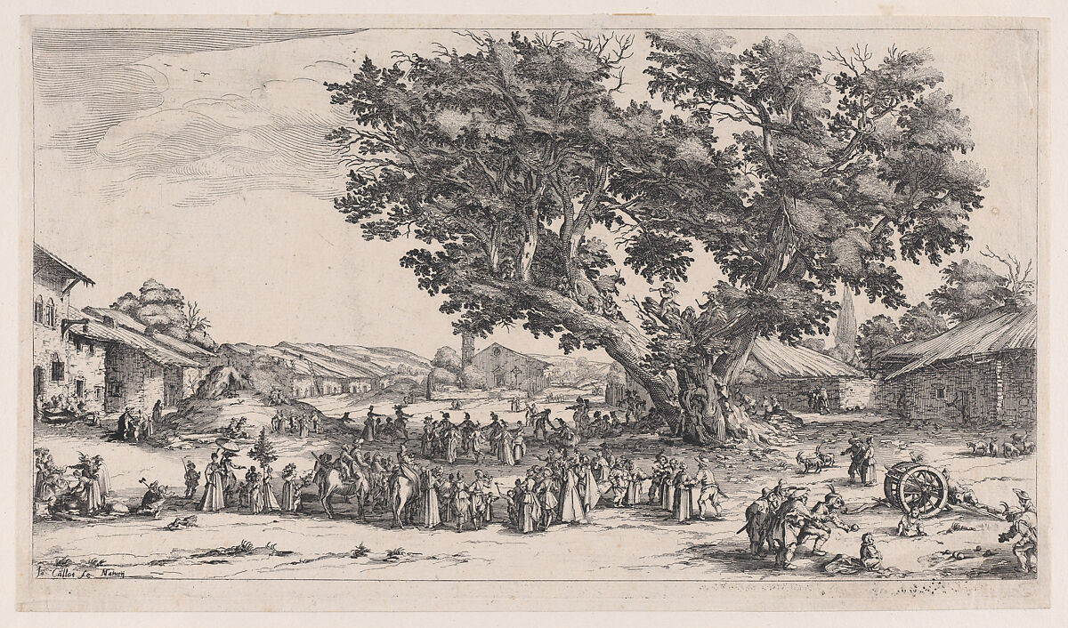 Jacques Callot La Fiore De Gondreville Piece Appelee Aussi La Fete Du Village La Petite Foire Le Bal Champetre Le Jeu De Boules The Fair At Gondreville Also Called The Village