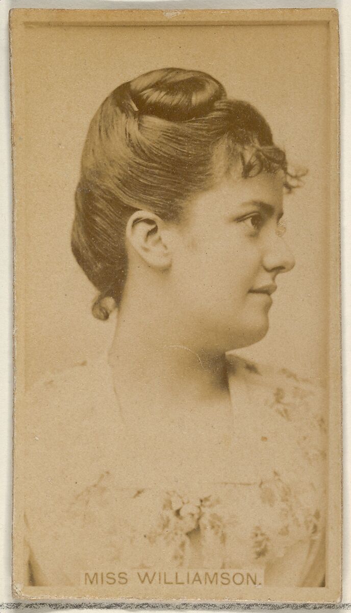 Miss Williamson, from the Actors and Actresses series (N45, Type 8) for Virginia Brights Cigarettes, Issued by Allen &amp; Ginter (American, Richmond, Virginia), Albumen photograph 