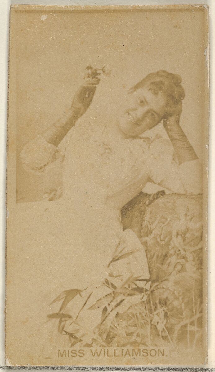 Miss Williamson, from the Actors and Actresses series (N45, Type 8) for Virginia Brights Cigarettes, Issued by Allen &amp; Ginter (American, Richmond, Virginia), Albumen photograph 