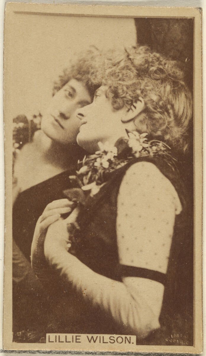 Lillie Wilson, from the Actors and Actresses series (N45, Type 8) for Virginia Brights Cigarettes, Issued by Allen &amp; Ginter (American, Richmond, Virginia), Albumen photograph