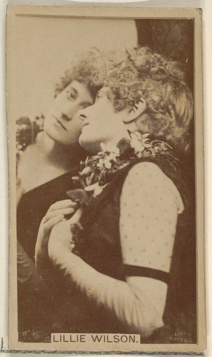 Lillie Wilson, from the Actors and Actresses series (N45, Type 8) for Virginia Brights Cigarettes, Issued by Allen &amp; Ginter (American, Richmond, Virginia), Albumen photograph 