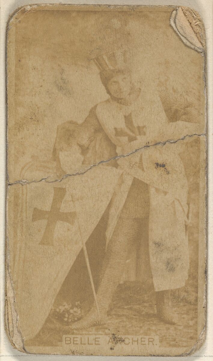 Belle Archer, from the Actors and Actresses series (N45, Type 8) for Virginia Brights Cigarettes, Issued by Allen &amp; Ginter (American, Richmond, Virginia), Albumen photograph 