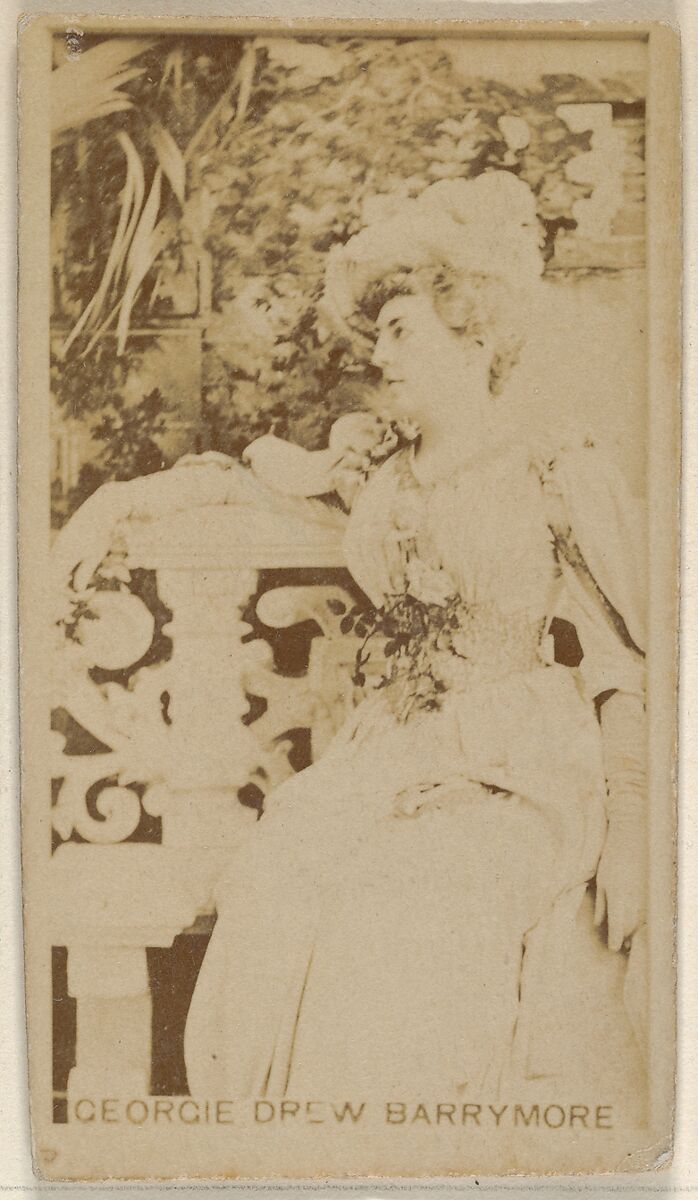 Georgie Drew Barrymore, from the Actors and Actresses series (N45, Type 8) for Virginia Brights Cigarettes, Issued by Allen &amp; Ginter (American, Richmond, Virginia), Albumen photograph 