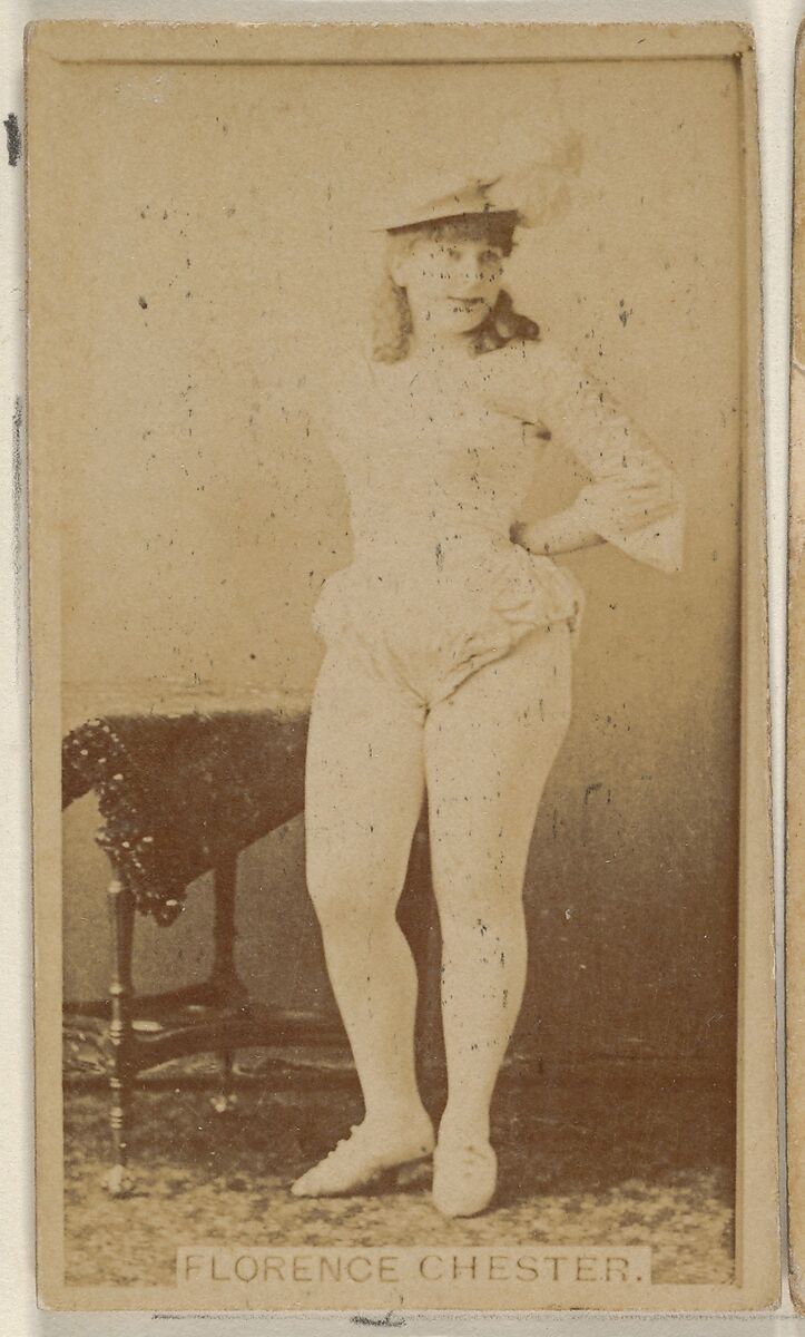 Florence Chester, from the Actors and Actresses series (N45, Type 8) for Virginia Brights Cigarettes, Issued by Allen &amp; Ginter (American, Richmond, Virginia), Albumen photograph 