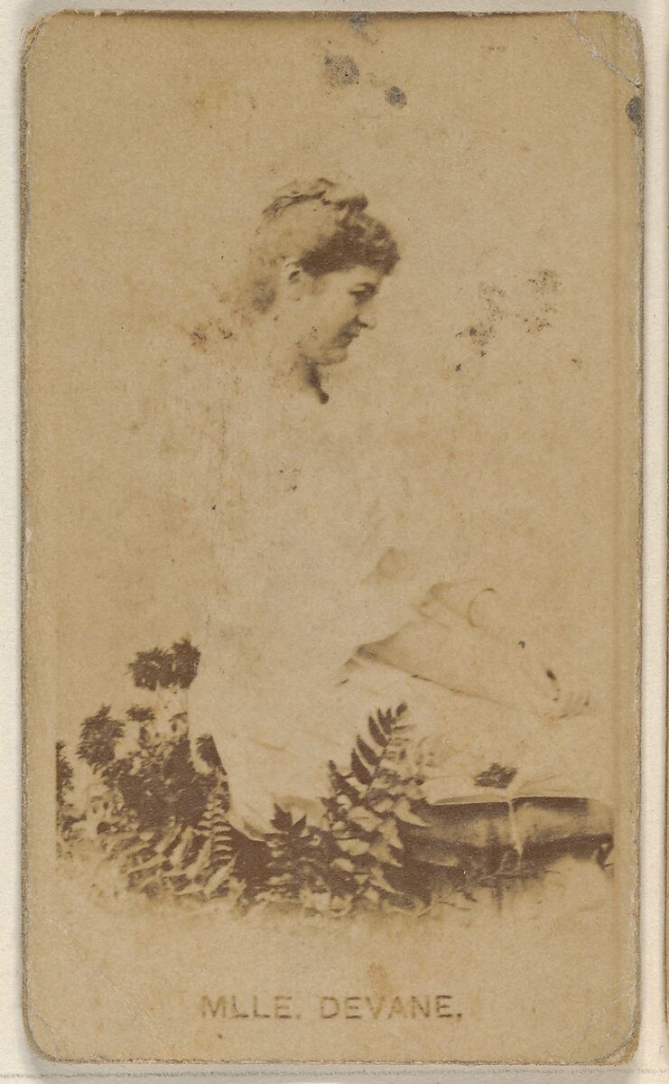 Mlle. Devane, from the Actors and Actresses series (N45, Type 8) for Virginia Brights Cigarettes, Issued by Allen &amp; Ginter (American, Richmond, Virginia), Albumen photograph 