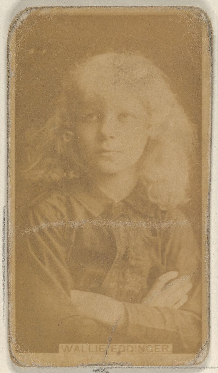 Wallie Eddinger, from the Actors and Actresses series (N45, Type 8) for Virginia Brights Cigarettes, Issued by Allen &amp; Ginter (American, Richmond, Virginia), Albumen photograph 