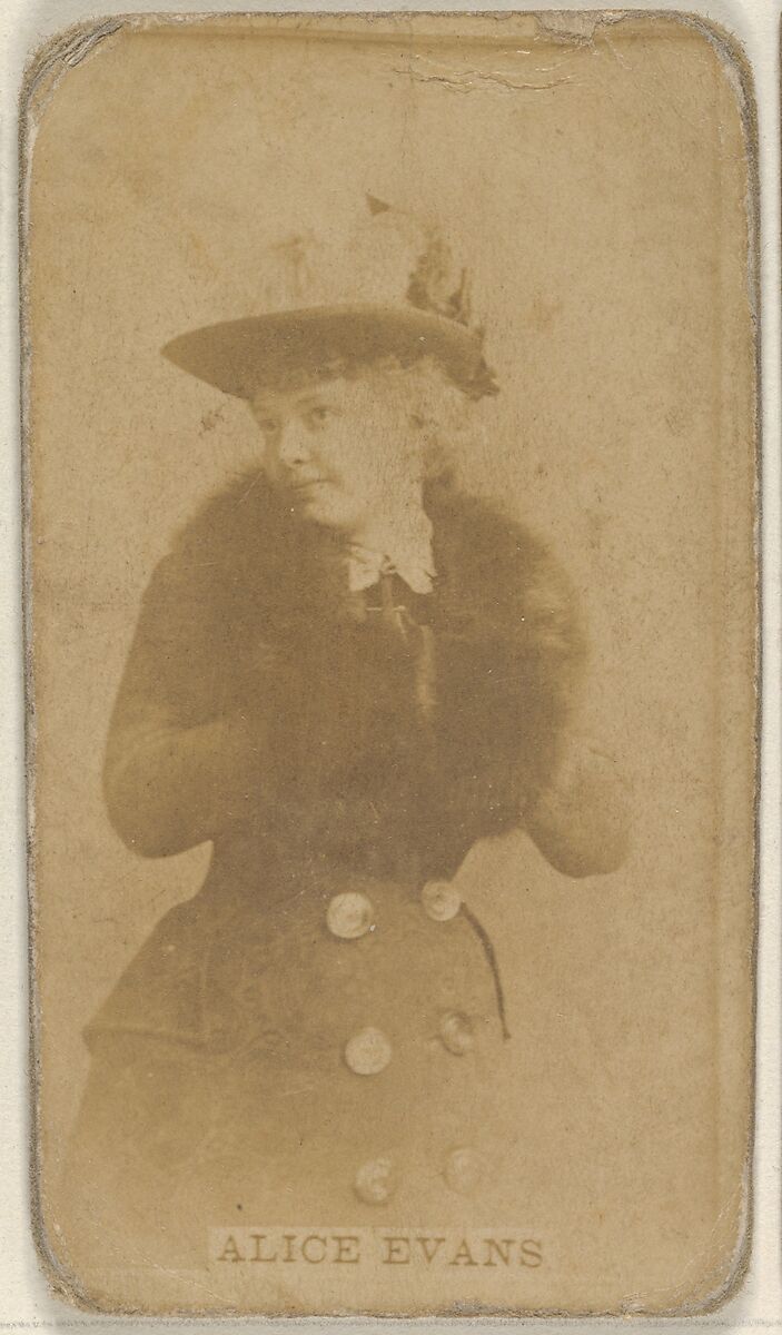 Alice Evans, from the Actors and Actresses series (N45, Type 8) for Virginia Brights Cigarettes, Issued by Allen &amp; Ginter (American, Richmond, Virginia), Albumen photograph 
