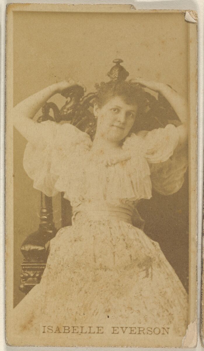 Isabelle Everson, from the Actors and Actresses series (N45, Type 8) for Virginia Brights Cigarettes, Issued by Allen &amp; Ginter (American, Richmond, Virginia), Albumen photograph 