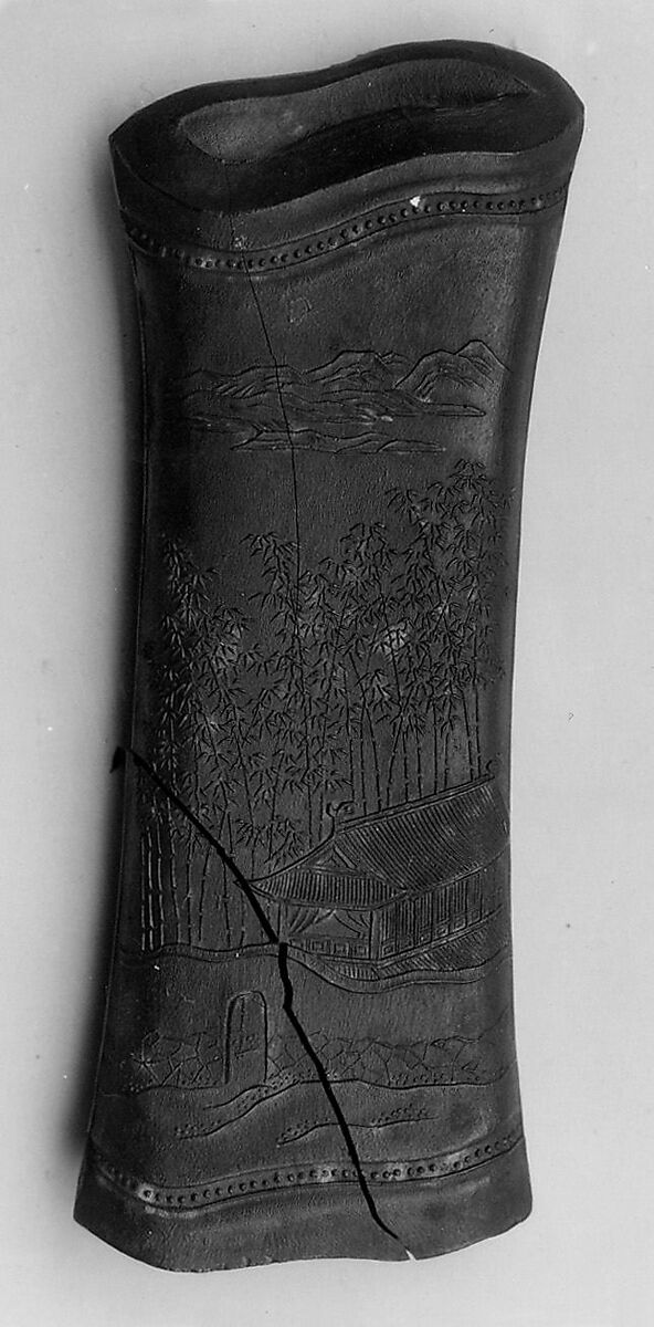 The Spacious Studio, Workshop of Jian Guzhai (Chinese,), Pine soot and binding medium; inscribed in gilt, China