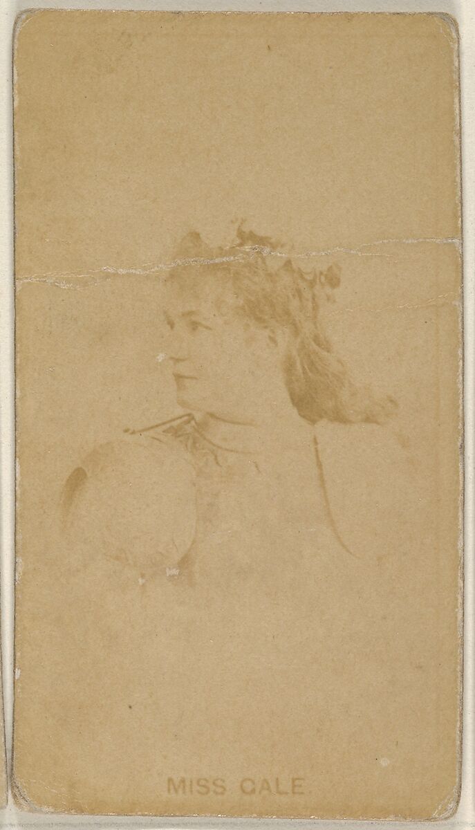Miss Gale, from the Actors and Actresses series (N45, Type 8) for Virginia Brights Cigarettes, Issued by Allen &amp; Ginter (American, Richmond, Virginia), Albumen photograph 