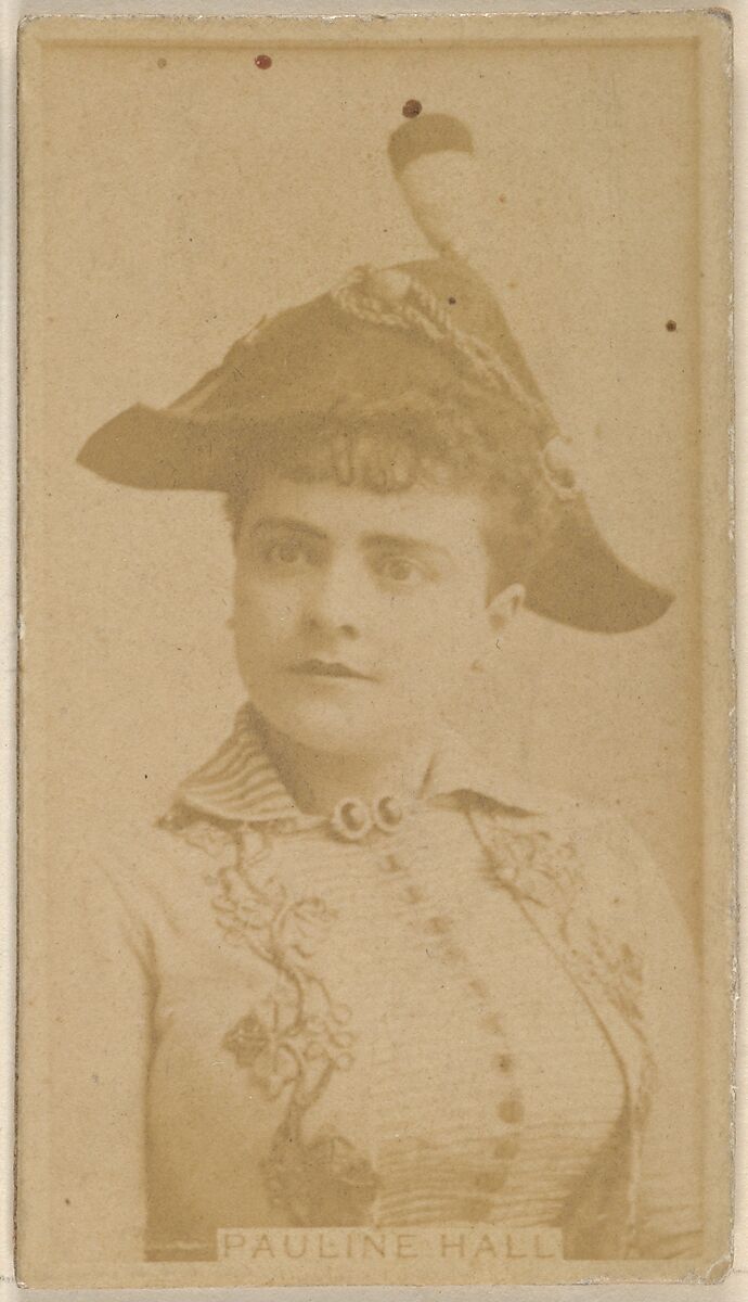 Pauline Hall, from the Actors and Actresses series (N45, Type 8) for Virginia Brights Cigarettes, Issued by Allen &amp; Ginter (American, Richmond, Virginia), Albumen photograph 