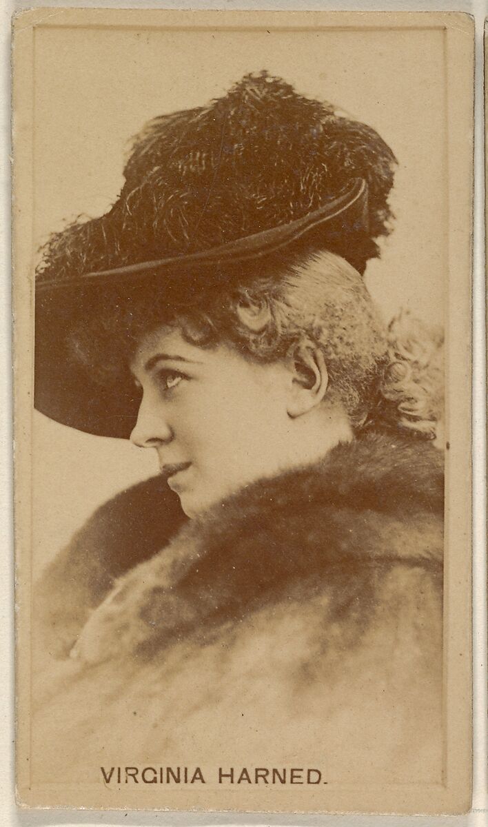 Virginia Harned, from the Actors and Actresses series (N45, Type 8) for Virginia Brights Cigarettes, Issued by Allen &amp; Ginter (American, Richmond, Virginia), Albumen photograph 