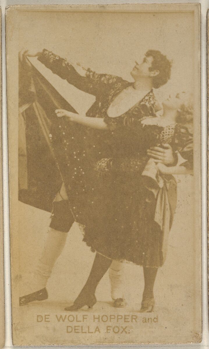 De Wolf Hopper and Della Fox, from the Actors and Actresses series (N45, Type 8) for Virginia Brights Cigarettes, Issued by Allen &amp; Ginter (American, Richmond, Virginia), Albumen photograph 