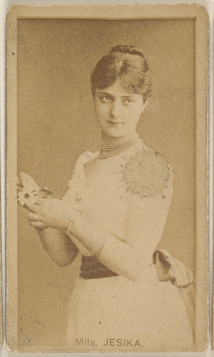 Mlle. Jesika, from the Actors and Actresses series (N45, Type 8) for Virginia Brights Cigarettes, Issued by Allen &amp; Ginter (American, Richmond, Virginia), Albumen photograph 