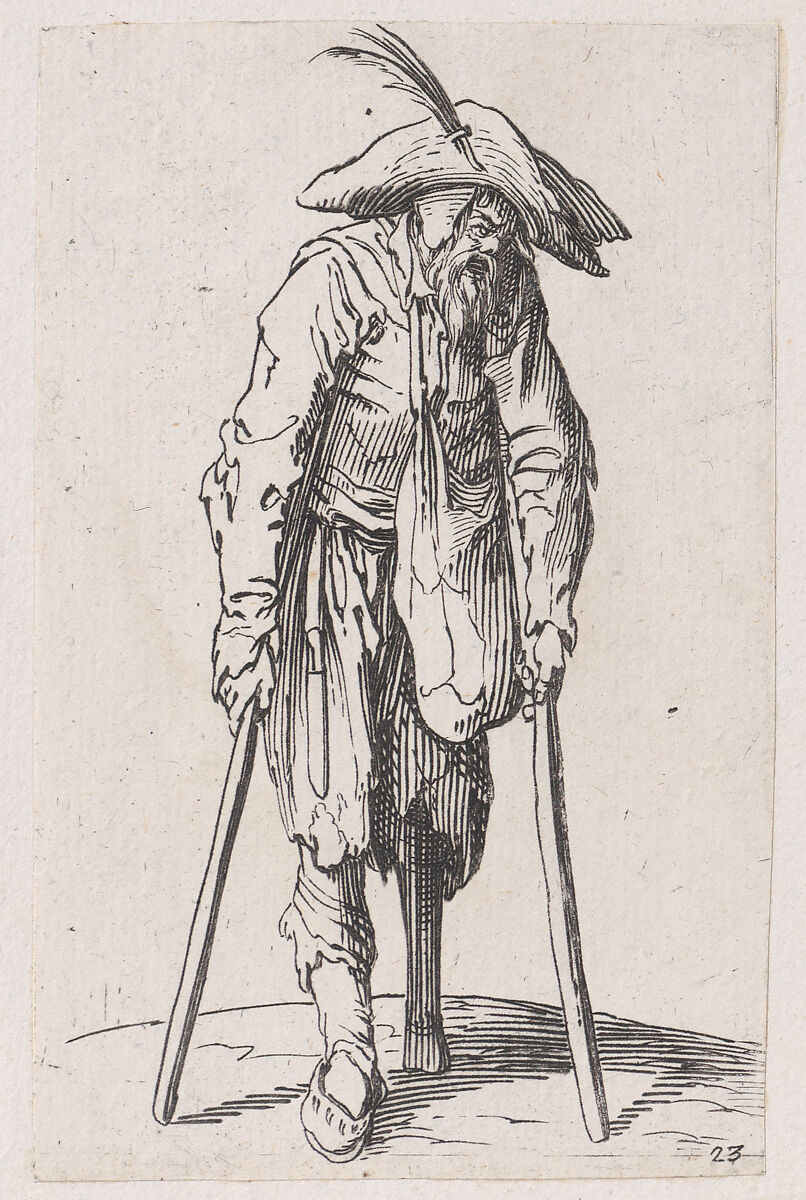 Reverse Copy of Le Gentilhomme aux Mains Jointes (The Gentleman with his Hands Joined), from La Noblesse (The Nobility), Anonymous, Etching 