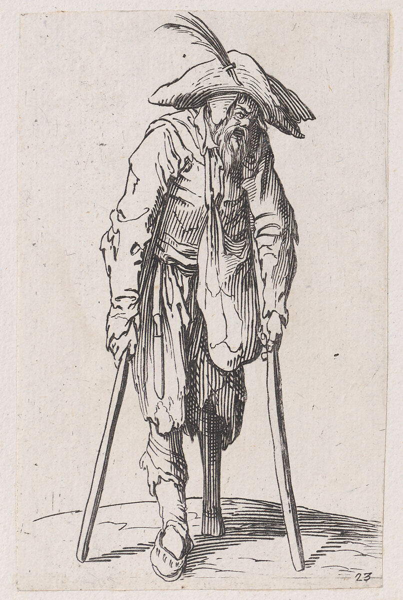 Reverse Copy of Le Gentilhomme aux Mains Jointes (The Gentleman with his Hands Joined), from La Noblesse (The Nobility), Anonymous, Etching