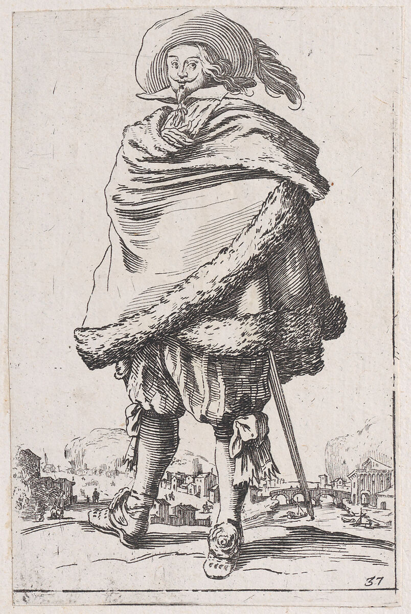 Reverse Copy of La Mendiante Venant de Recevoir la Charité (The Female Beggar Receiving her Charity), from Les Gueux suite appelée aussi Les Mendiants, Les Baroni, ou Les Barons (The Beggars, also called the Barons), Anonymous, Etching 