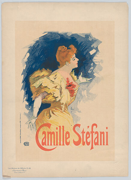 Camille Stéfani, pl. 93, Jules Chéret (French, Paris 1836–1932 Nice), Color lithograph 