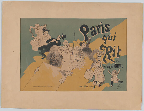 Advertisement for "Paris Qui Rit", by Georges Duval, Jules Chéret (French, Paris 1836–1932 Nice), Color lithograph 