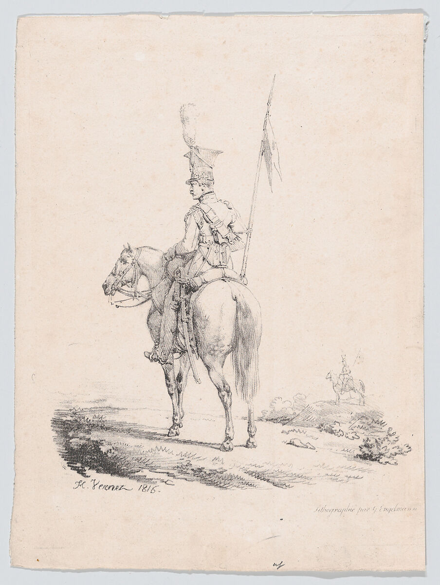 Lancer, Horace Vernet (French, Paris 1789–1863 Paris), Lithograph 