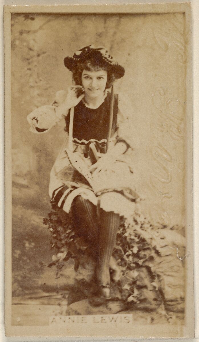 Annie Lewis, from the Actors and Actresses series (N45, Type 8) for Virginia Brights Cigarettes, Issued by Allen &amp; Ginter (American, Richmond, Virginia), Albumen photograph 