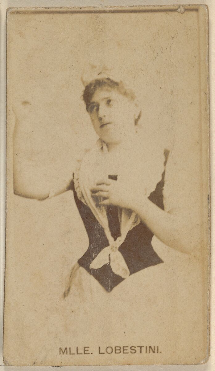 Mlle. Lobestini, from the Actors and Actresses series (N45, Type 8) for Virginia Brights Cigarettes, Issued by Allen &amp; Ginter (American, Richmond, Virginia), Albumen photograph 