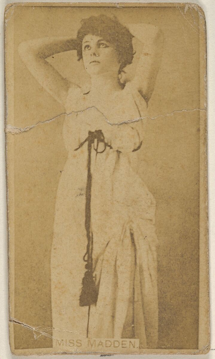 Miss Madden, from the Actors and Actresses series (N45, Type 8) for Virginia Brights Cigarettes, Issued by Allen &amp; Ginter (American, Richmond, Virginia), Albumen photograph 