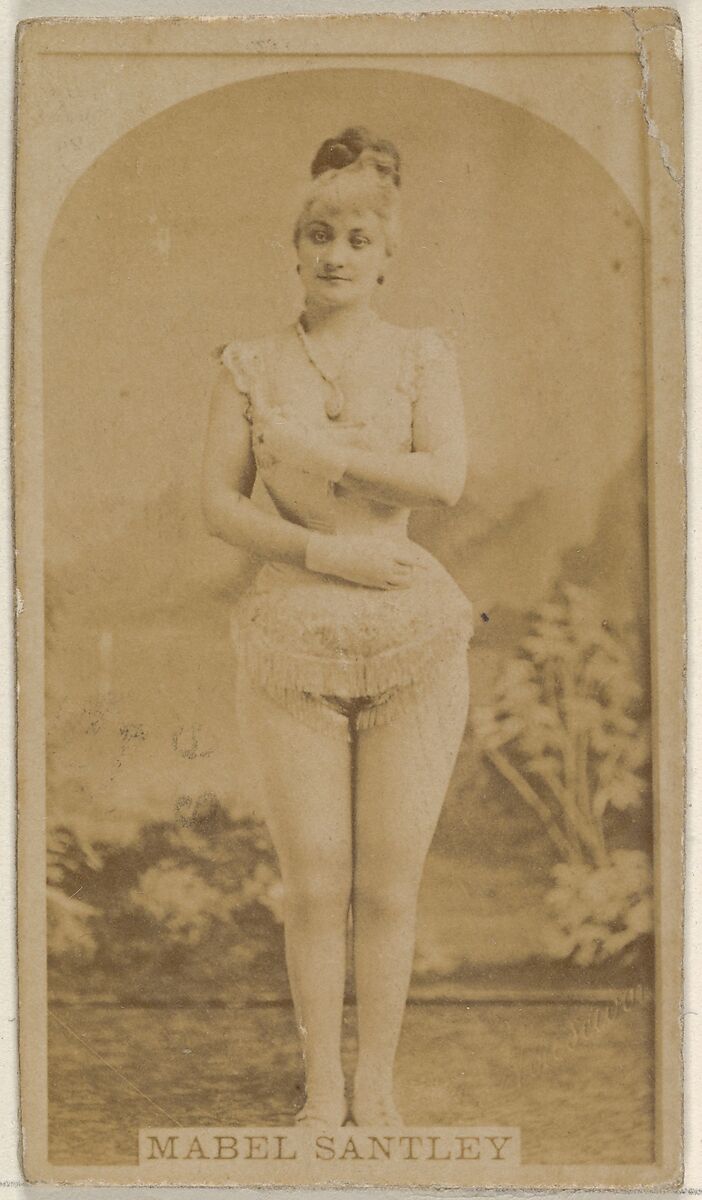 Mabel Santley, from the Actors and Actresses series (N45, Type 8) for Virginia Brights Cigarettes, Issued by Allen &amp; Ginter (American, Richmond, Virginia), Albumen photograph 