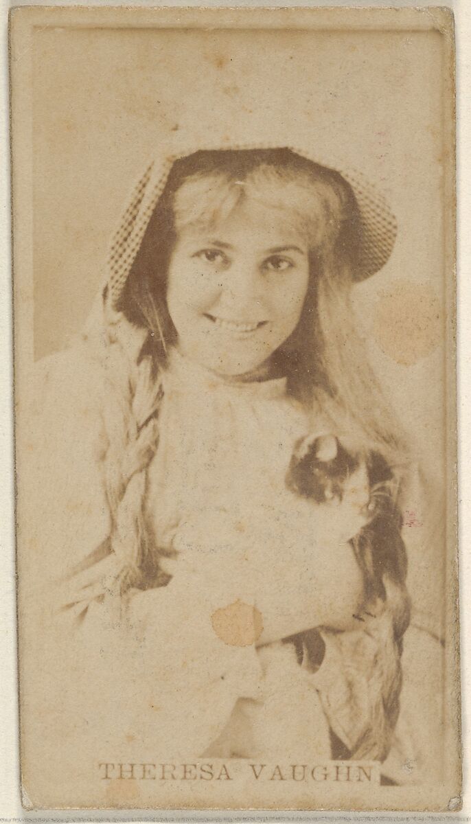 Theresa Vaughn, from the Actors and Actresses series (N45, Type 8) for Virginia Brights Cigarettes, Issued by Allen &amp; Ginter (American, Richmond, Virginia), Albumen photograph 
