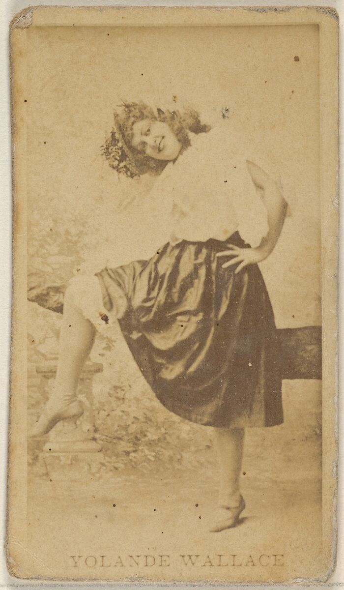 Yolande Wallace, from the Actors and Actresses series (N45, Type 8) for Virginia Brights Cigarettes, Issued by Allen &amp; Ginter (American, Richmond, Virginia), Albumen photograph 