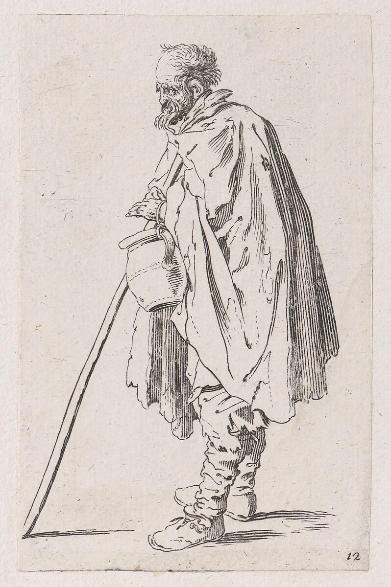 Reverse Copy of Le Mendiant au Couvet (The Beggar of Couvet), from Les Gueux suite appelée aussi Les Mendiants, Les Baroni, ou Les Barons (The Beggars, also called the Barons), Anonymous, Etching 