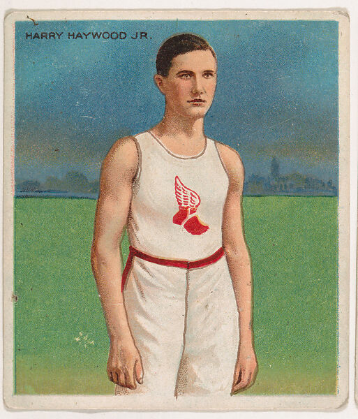 Harry Haywood Jr., Track and Field, from Mecca & Hassan Champion Athlete and Prize Fighter collection, 1910, Mecca Cigarettes (American), Commercial color lithograph 