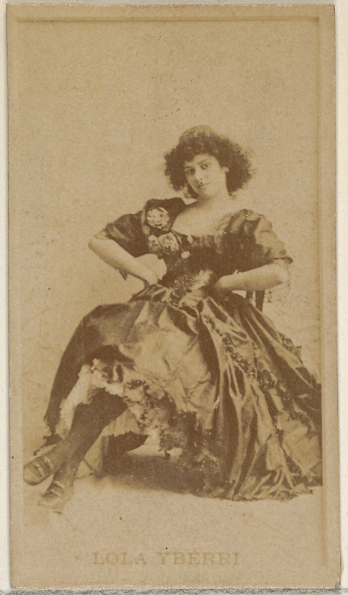 Lola Yberri, from the Actors and Actresses series (N45, Type 8) for Virginia Brights Cigarettes, Issued by Allen &amp; Ginter (American, Richmond, Virginia), Albumen photograph 