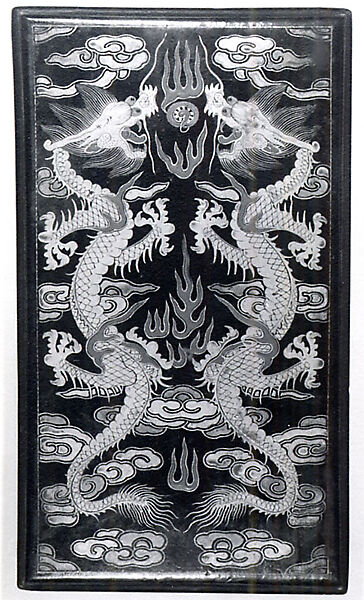 Set of eight ink tablets decorated with sixteen peaks from the Yellow Mountains (Huangshan), Ink, lacquer, China
