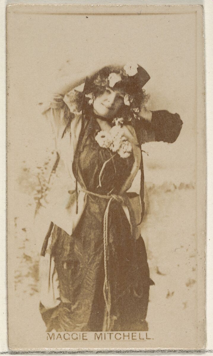 Maggie Mitchell, from the Actors and Actresses series (N45, Type 8) for Virginia Brights Cigarettes, Issued by Allen &amp; Ginter (American, Richmond, Virginia), Albumen photograph 