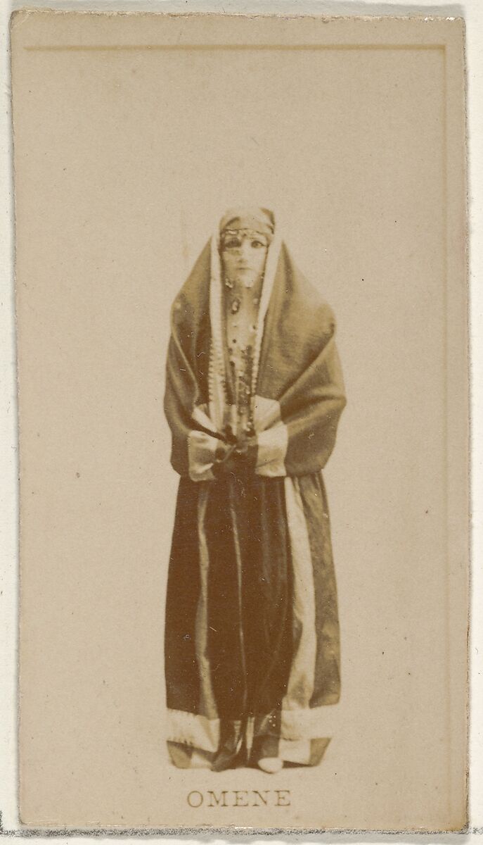 Omene, from the Actors and Actresses series (N45, Type 8) for Virginia Brights Cigarettes, Issued by Allen &amp; Ginter (American, Richmond, Virginia), Albumen photograph 