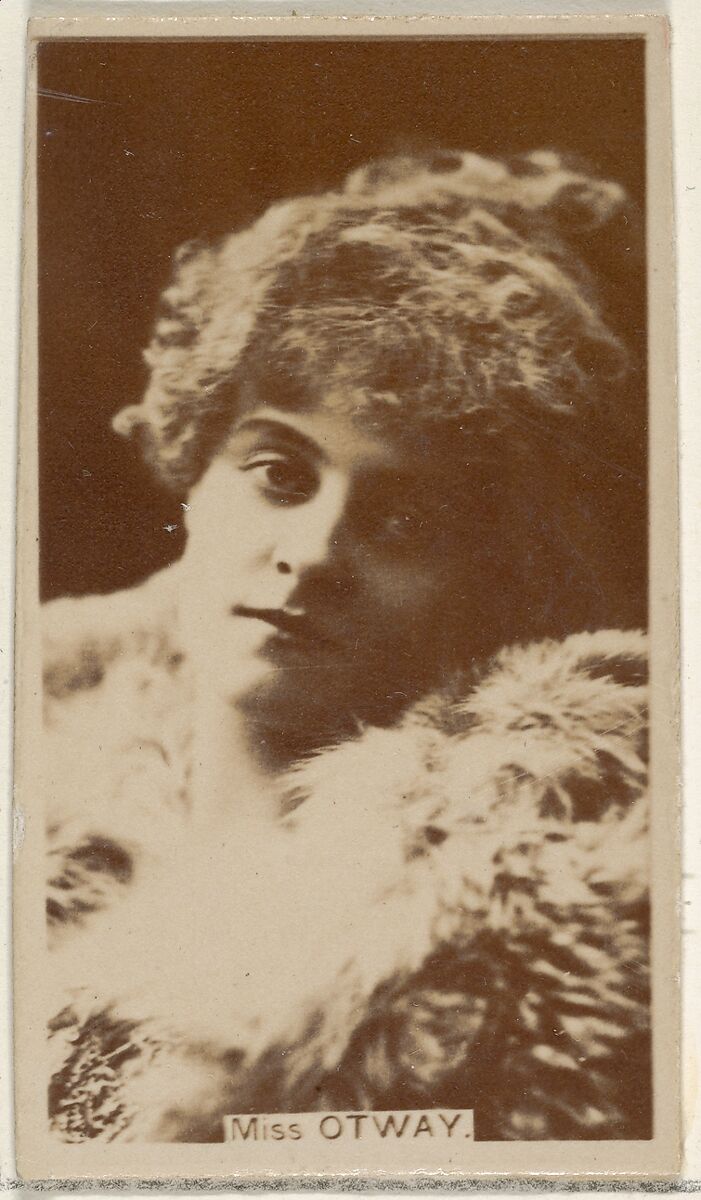 Miss Otway, from the Actors and Actresses series (N45, Type 8) for Virginia Brights Cigarettes, Issued by Allen &amp; Ginter (American, Richmond, Virginia), Albumen photograph 