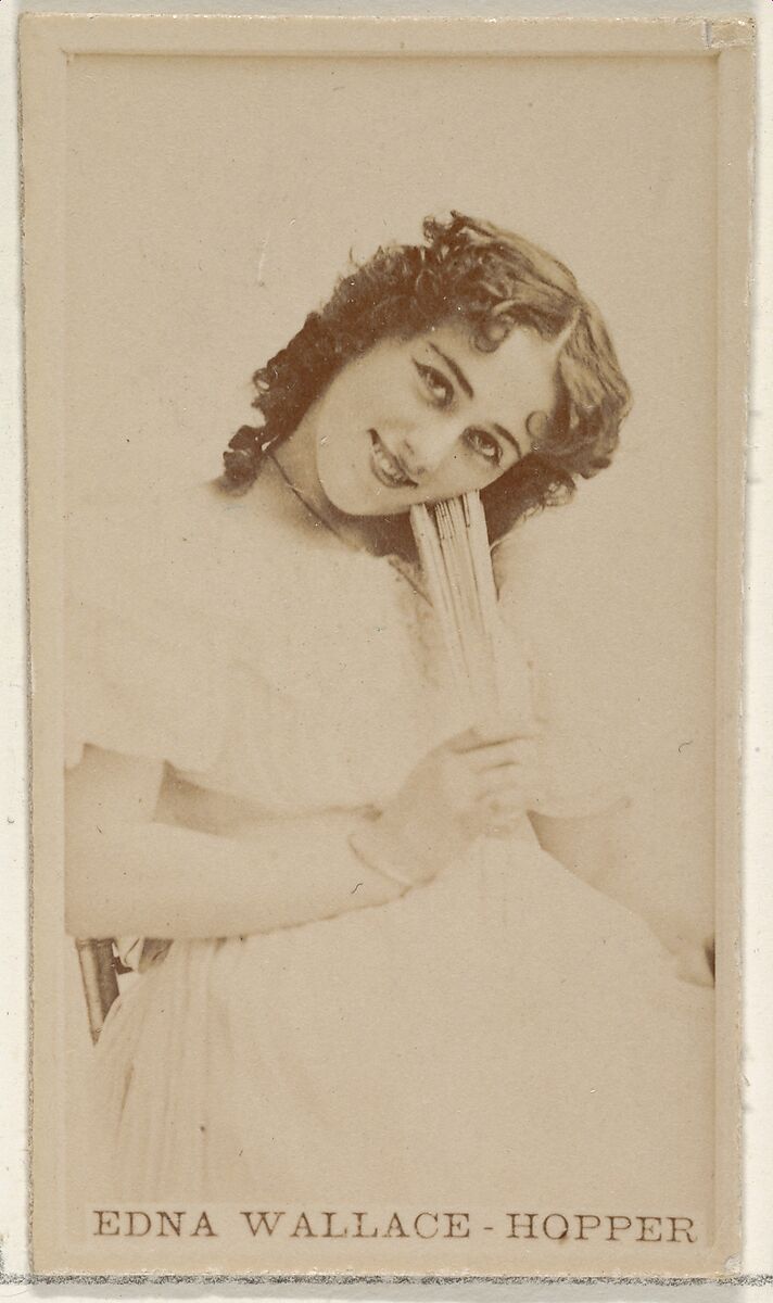 Edna Wallace-Hopper, from the Actors and Actresses series (N45, Type 8) for Virginia Brights Cigarettes, Issued by Allen &amp; Ginter (American, Richmond, Virginia), Albumen photograph 