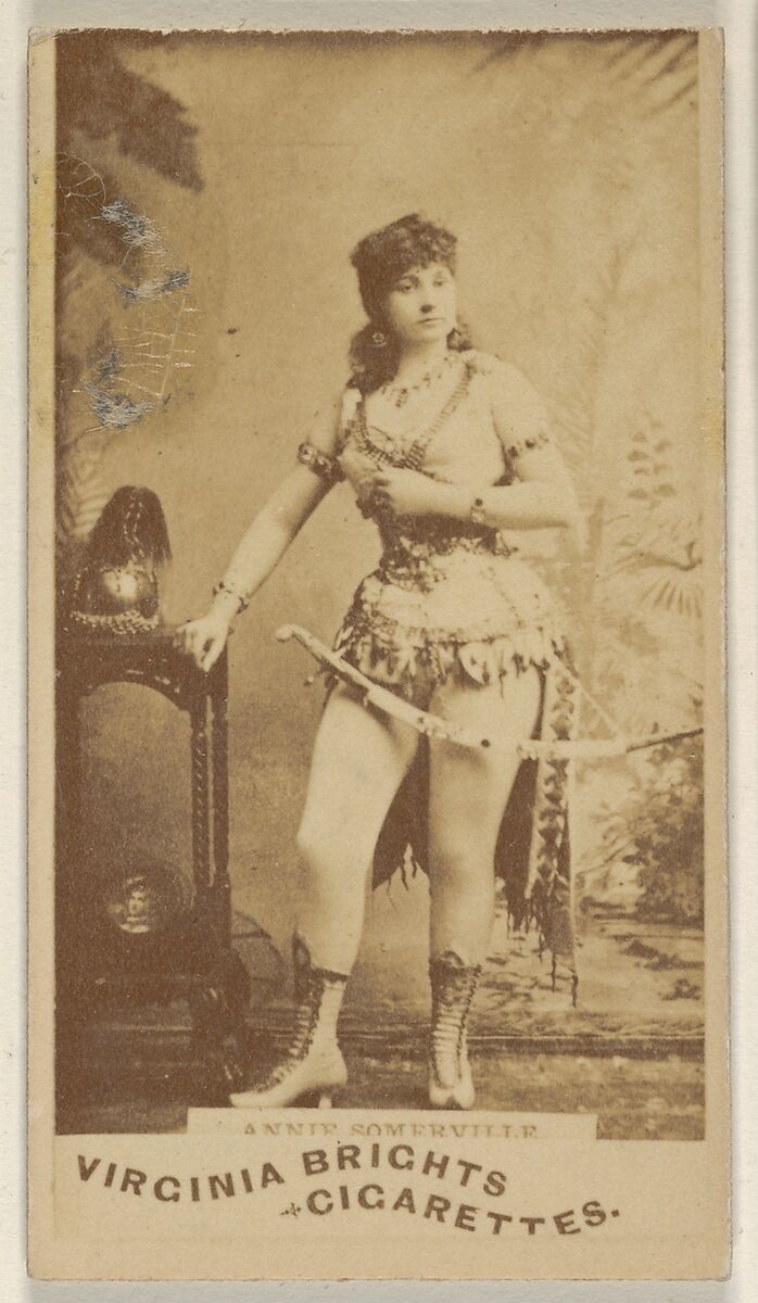 Annie Somerville, from the Actors and Actresses series (N45, Type 1) for Virginia Brights Cigarettes, Issued by Allen &amp; Ginter (American, Richmond, Virginia), Albumen photograph 