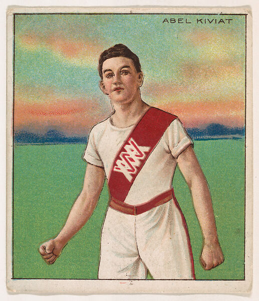 Abel Kiviat, Track and Field, from Mecca & Hassan Champion Athlete and Prize Fighter collection, 1910, Mecca Cigarettes (American), Commercial color lithograph 