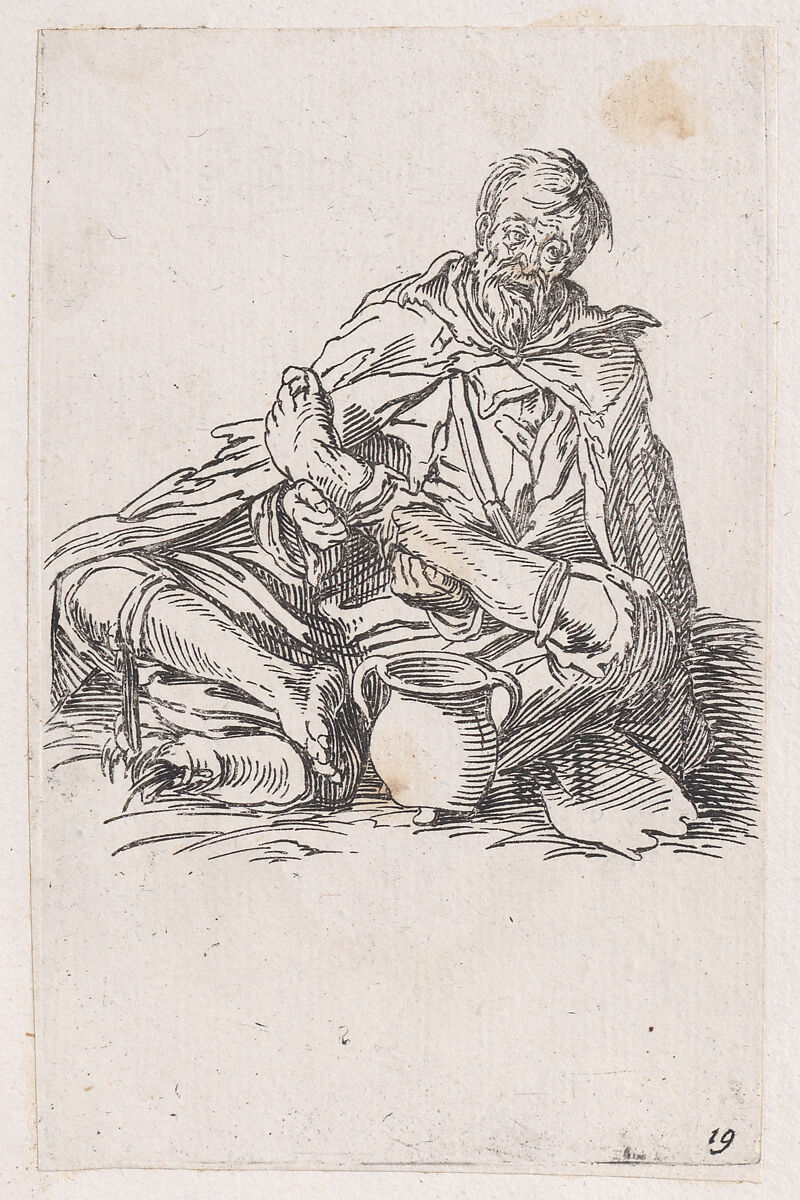 Reverse Copy of Le Malingreux (The Sickly Man), from Les Gueux suite appelée aussi Les Mendiants, Les Baroni, ou Les Barons (The Beggars, also called the Barons), Anonymous, Etching 