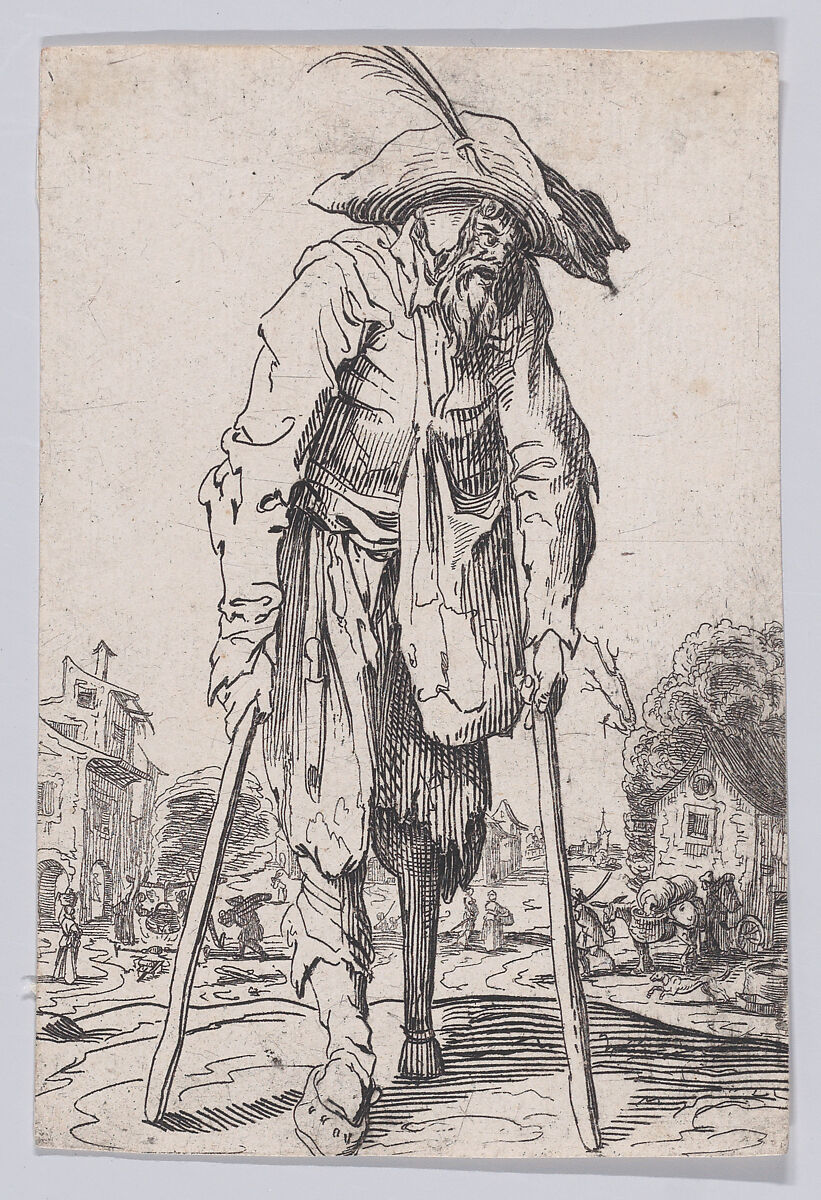 Reverse Copy of Le Mendiant a la Jambe de Bois (The Beggar with the Wooden Leg), from "Les Gueux suite appelée aussi Les Mendiants, Les Baroni, ou Les Barons" (The Beggars, also called the Barons), Anonymous, Etching 