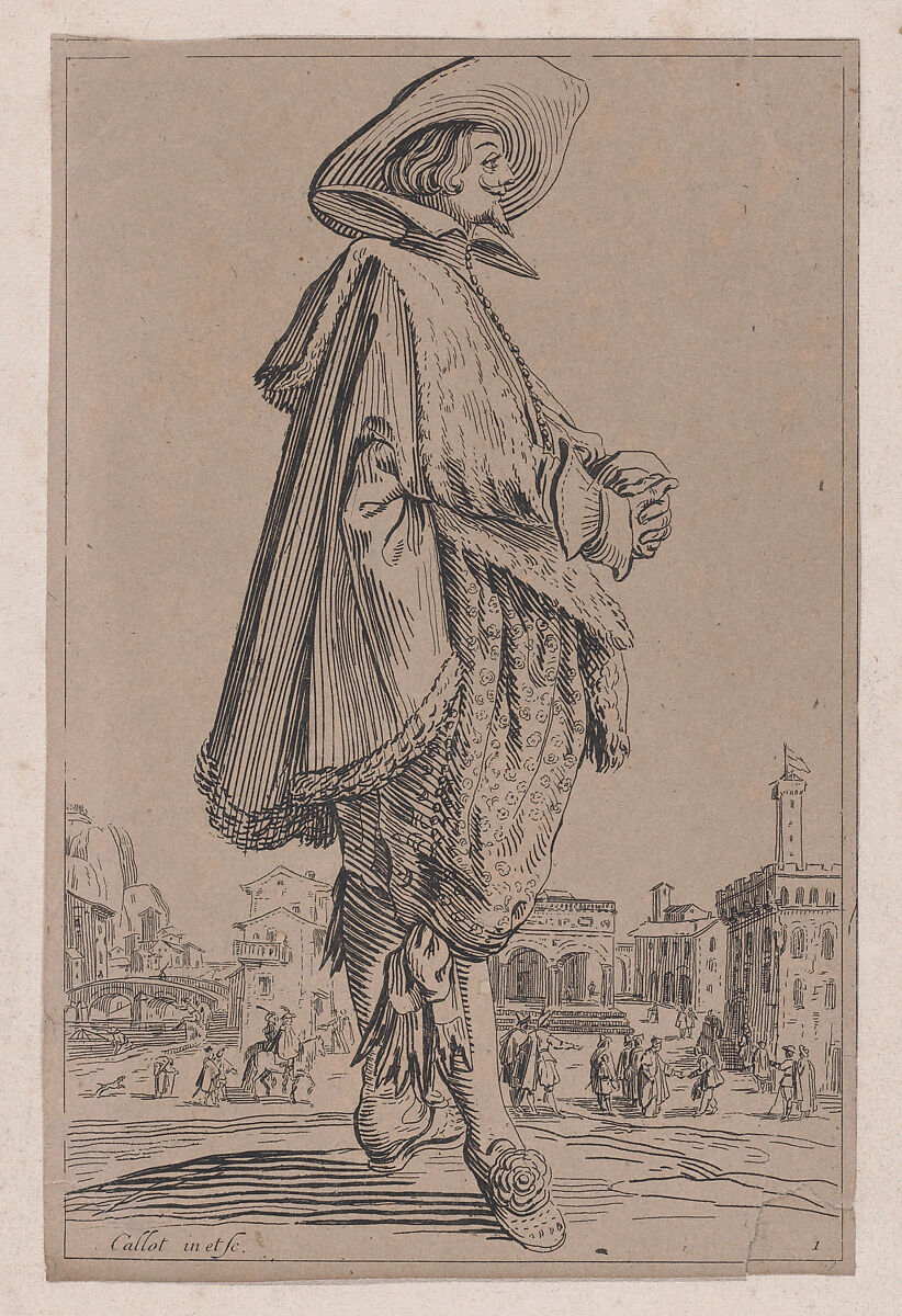 Copy of Le Gentilhomme aux Mains Jointes (The Gentleman with his Hands Joined), from La Noblesse (The Nobility), Anonymous, Etching 