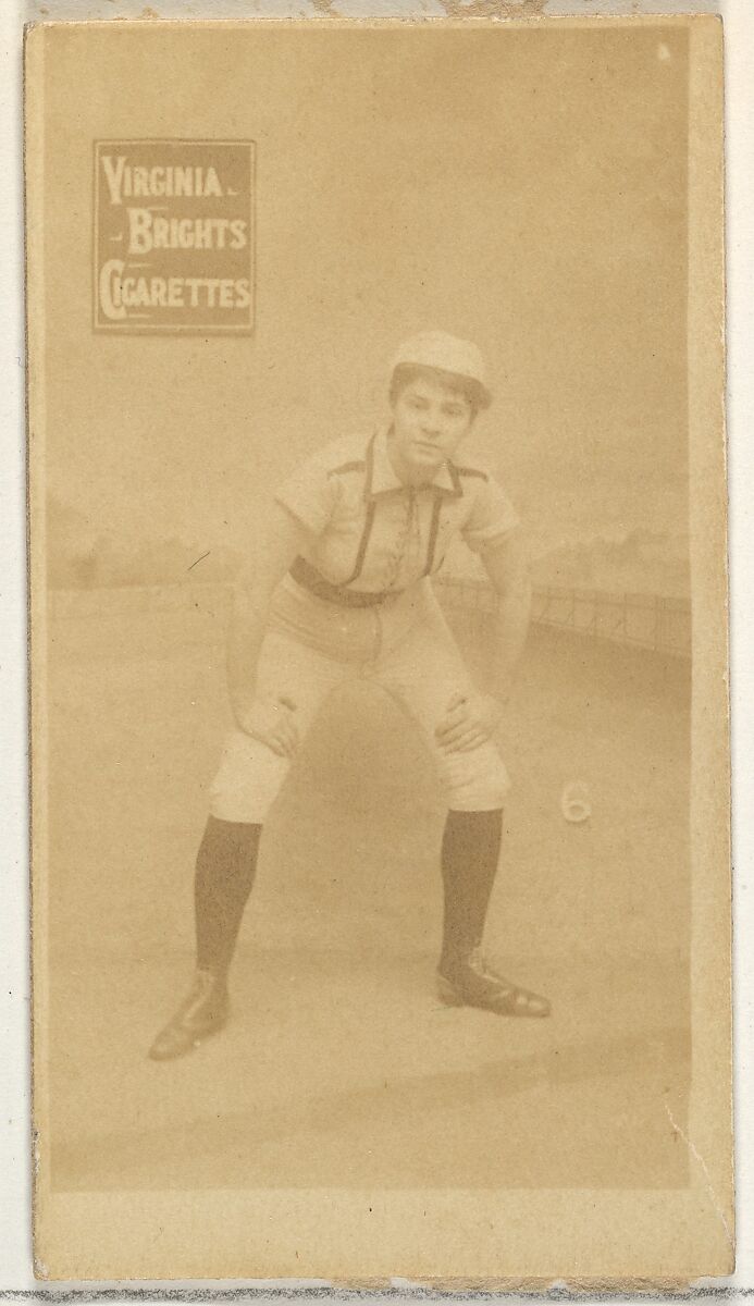 Card 6, from the Girl Baseball Players series (N48, Type 2) for Virginia Brights Cigarettes, Issued by Allen &amp; Ginter (American, Richmond, Virginia), Albumen photograph 