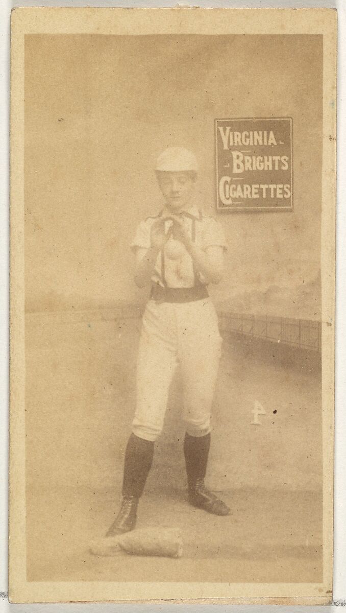 Card 4, from the Girl Baseball Players series (N48, Type 2) for Virginia Brights Cigarettes, Issued by Allen &amp; Ginter (American, Richmond, Virginia), Albumen photograph 