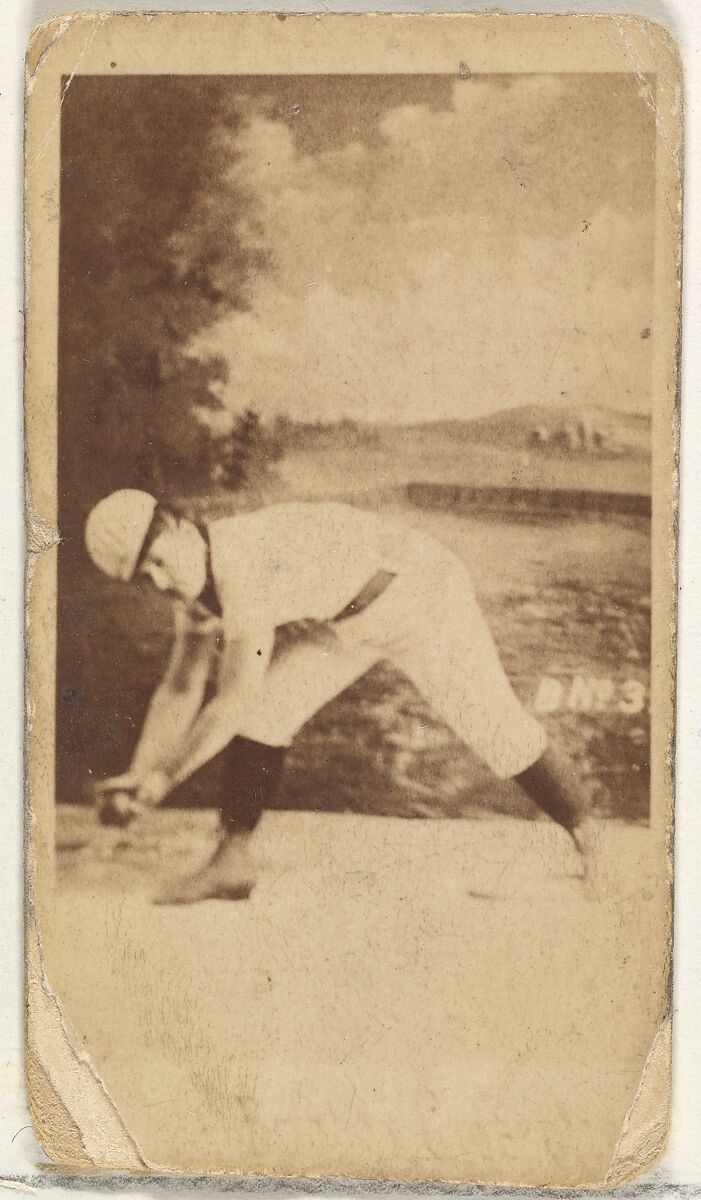 Card 3, from the Girl Baseball Players series (N48, Type 1) for Virginia Brights Cigarettes, Issued by Allen &amp; Ginter (American, Richmond, Virginia), Albumen photograph 