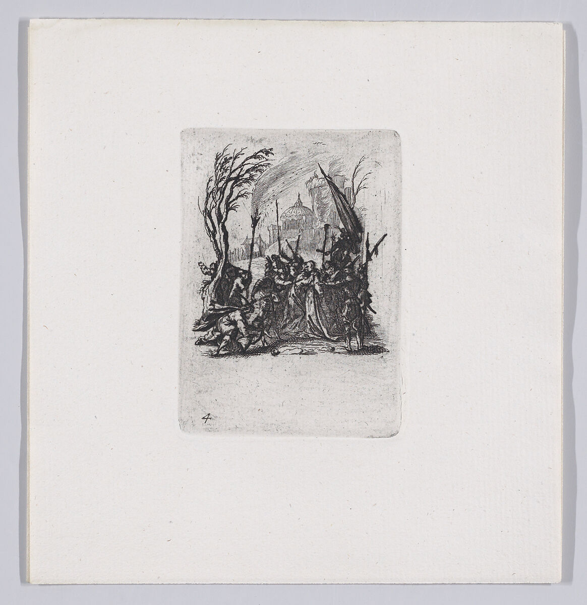 Reverse Copy of Jesus est Livré aux Juifs (Jesus is Delivered to the Jews), from La Petite Passion (The Little Passion), Anonymous, Etching 