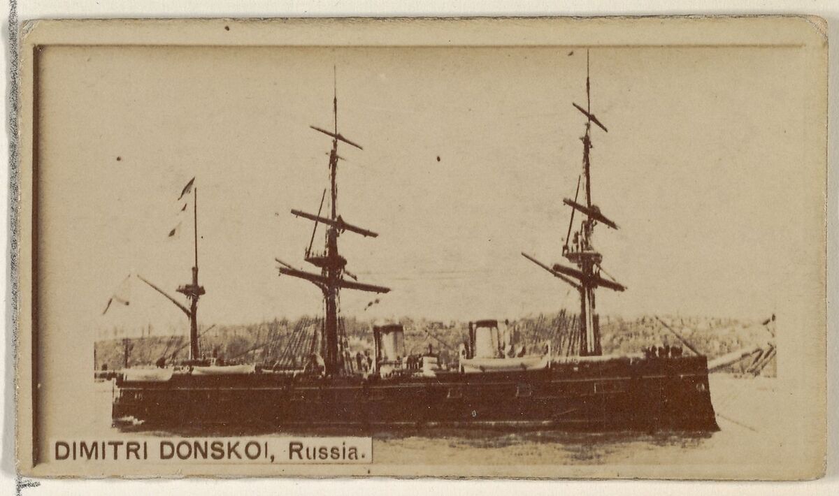 Dimitri Donskoi, Russia, from the Famous Ships series (N50) for Virginia Brights Cigarettes, Issued by Allen &amp; Ginter (American, Richmond, Virginia), Albumen photograph 